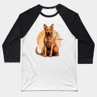 Lucky German Shepherd Baseball T-Shirt